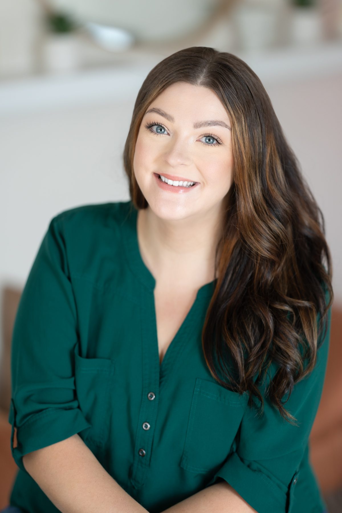 Warm, approachable headshot from a personal branding session in Wisconsin
