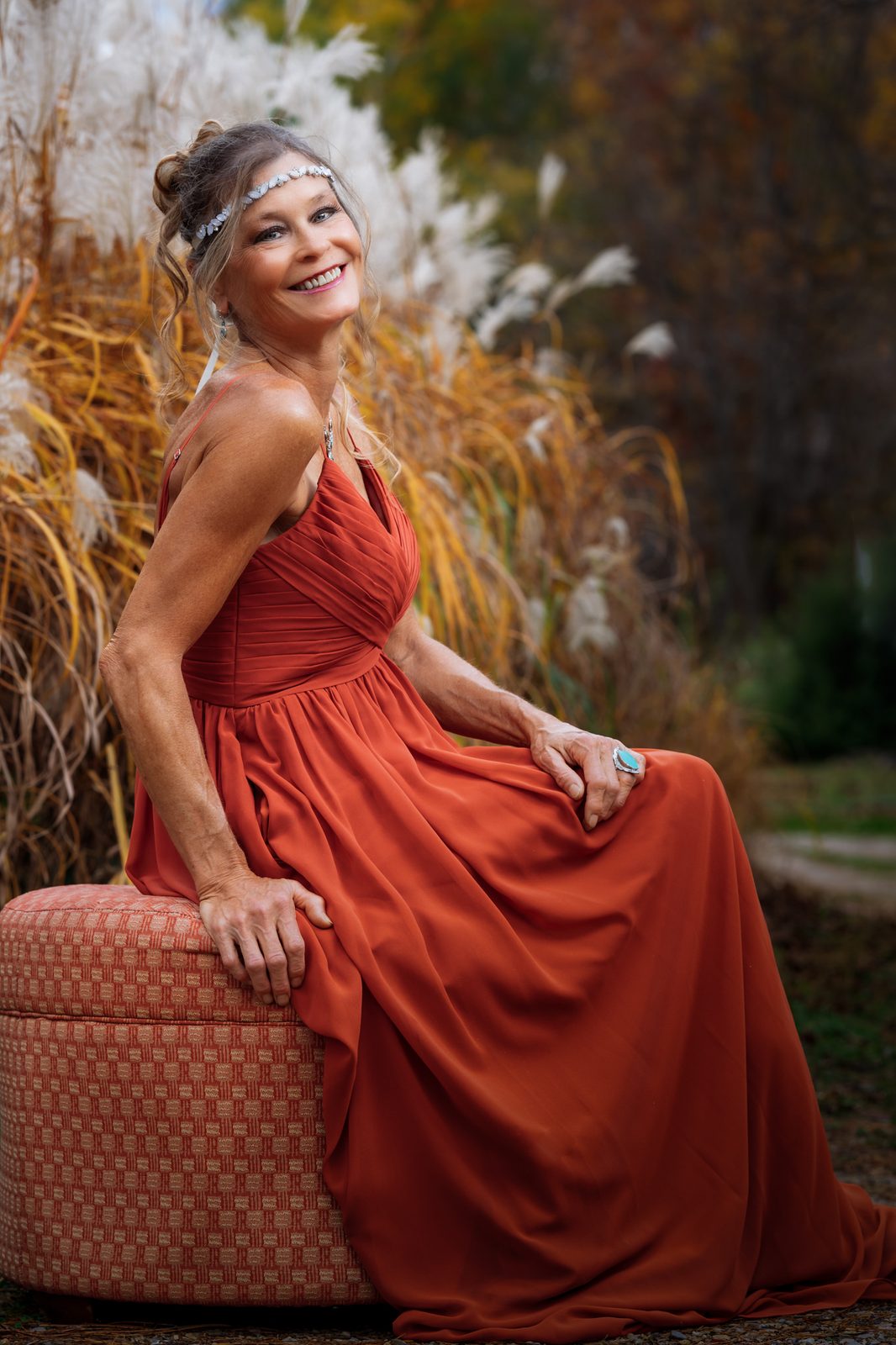 Fine art portrait of a woman over 40 in autumn light — Steph Shanks Photography, Wisconsin